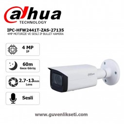 Dahua IPC-HFW2441T-ZAS-27135 4mp Wizsense Motorize ve Sesli ip Bullet Kamera Dahua IPC-HFW2441T-ZAS-27135 4mp Wizsense Motorize ve Sesli ip Bullet Kamera